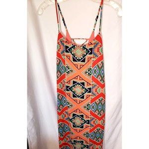 GB LADIES MAXI DRESS CRIS-CROSS BACK. 3/4